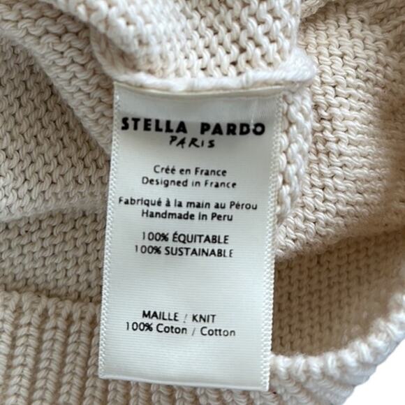 Stella Pardo Paris Lisa Sweater Hand Made Open Flower Crochet Size XS/Small $405 - Picture 9 of 15